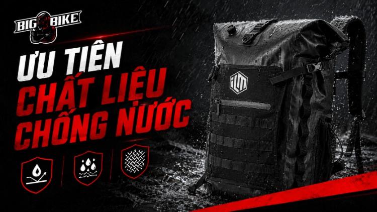 Balo phượt Bigbike chống nước trong điều kiện mưa