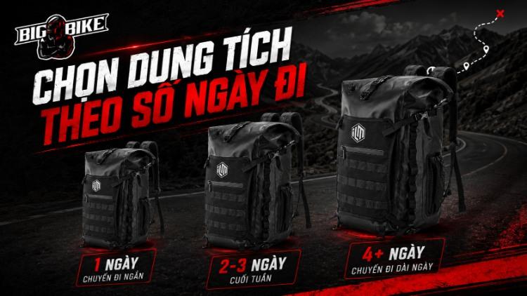 Chọn dung tích balo phượt Bigbike theo số ngày đi