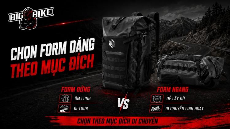 Form dáng balo phượt Bigbike phù hợp khi đi tour
