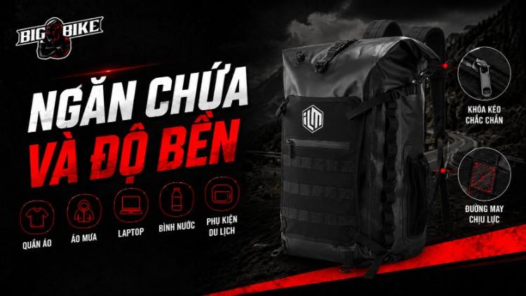 Ngăn chứa và đường may bền chắc của balo