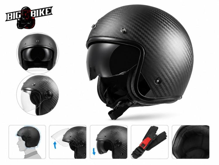 Nón bảo hiểm 3/4 có kính che chắn tiện lợi khi đi phố