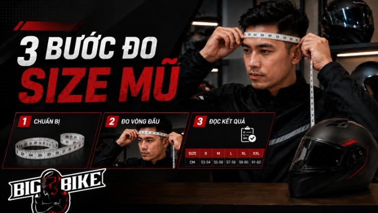 Hướng dẫn 3 bước đo size mũ bảo hiểm tại nhà bằng thước dây mềm